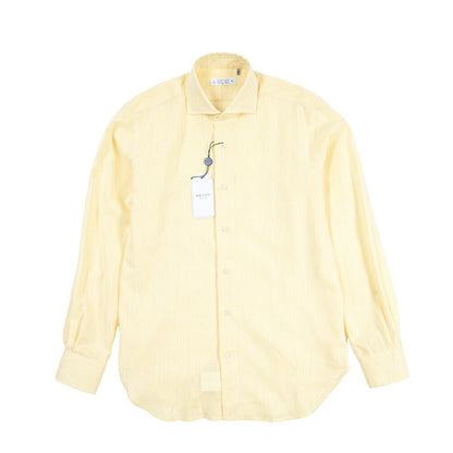 26SS ORIAN リネン混コットン ホリゾンタルカラードレスシャツ / Vintage Classic A.ホワイト 38 | GUARDAROBA MILANO OFFICIAL STORE