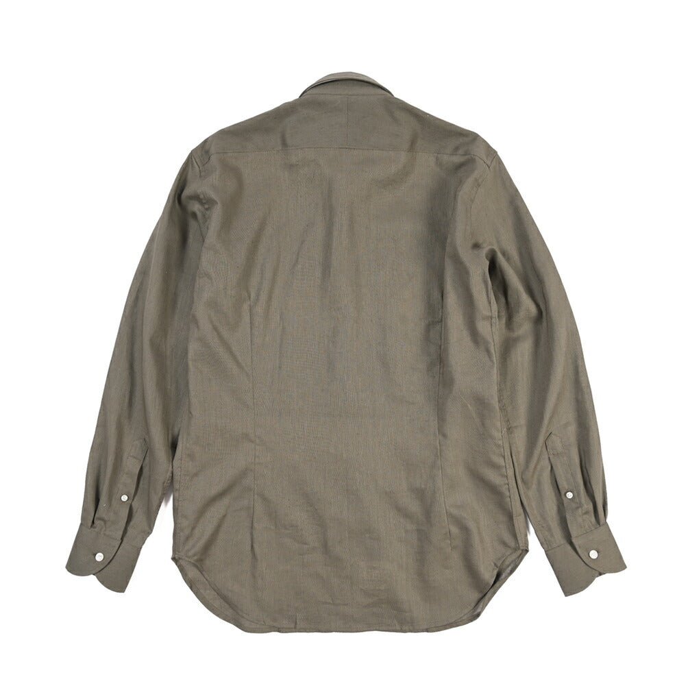 26SS ORIAN リネン混コットン ホリゾンタルカラードレスシャツ / Vintage Classic A.ホワイト 38 | GUARDAROBA MILANO OFFICIAL STORE