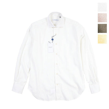 26SS ORIAN リネン混コットン ホリゾンタルカラードレスシャツ / Vintage Classic A.ホワイト 38 | GUARDAROBA MILANO OFFICIAL STORE