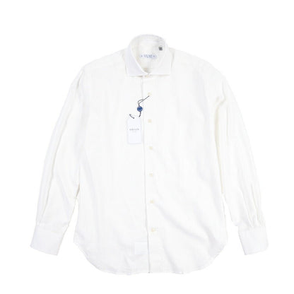 26SS ORIAN リネン混コットン ホリゾンタルカラードレスシャツ / Vintage Classic A.ホワイト 38 | GUARDAROBA MILANO OFFICIAL STORE