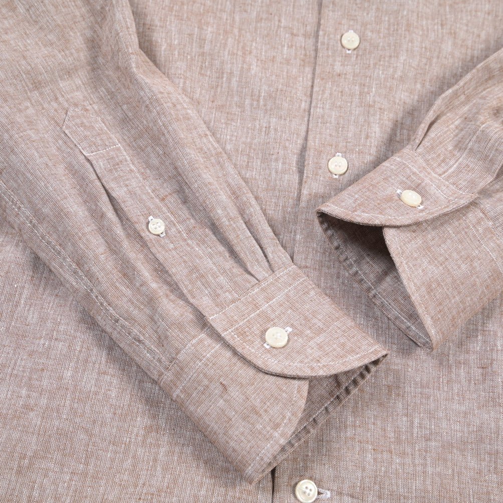26SS ORIAN リネン混コットン ホリゾンタルカラードレスシャツ / Vintage Classic A. ホワイト 38 | GUARDAROBA MILANO OFFICIAL STORE