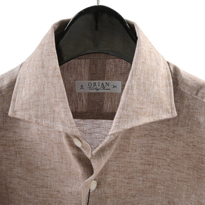 26SS ORIAN リネン混コットン ホリゾンタルカラードレスシャツ / Vintage Classic A. ホワイト 38 | GUARDAROBA MILANO OFFICIAL STORE