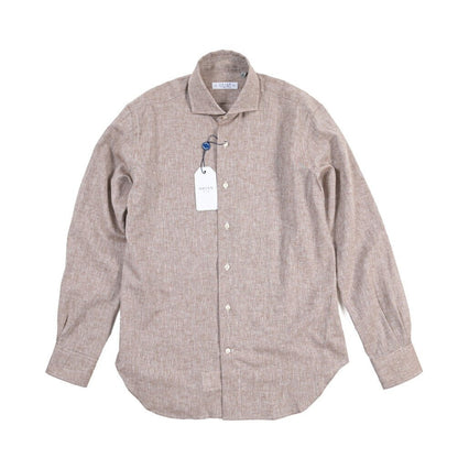 26SS ORIAN リネン混コットン ホリゾンタルカラードレスシャツ / Vintage Classic A. ホワイト 38 | GUARDAROBA MILANO OFFICIAL STORE