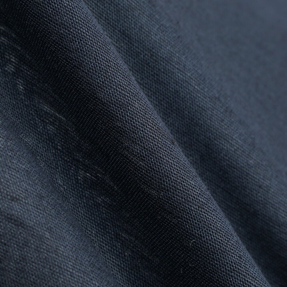 26SS ORIAN リネン混コットン ホリゾンタルカラードレスシャツ / Vintage Classic A. ネイビー 38 | GUARDAROBA MILANO OFFICIAL STORE