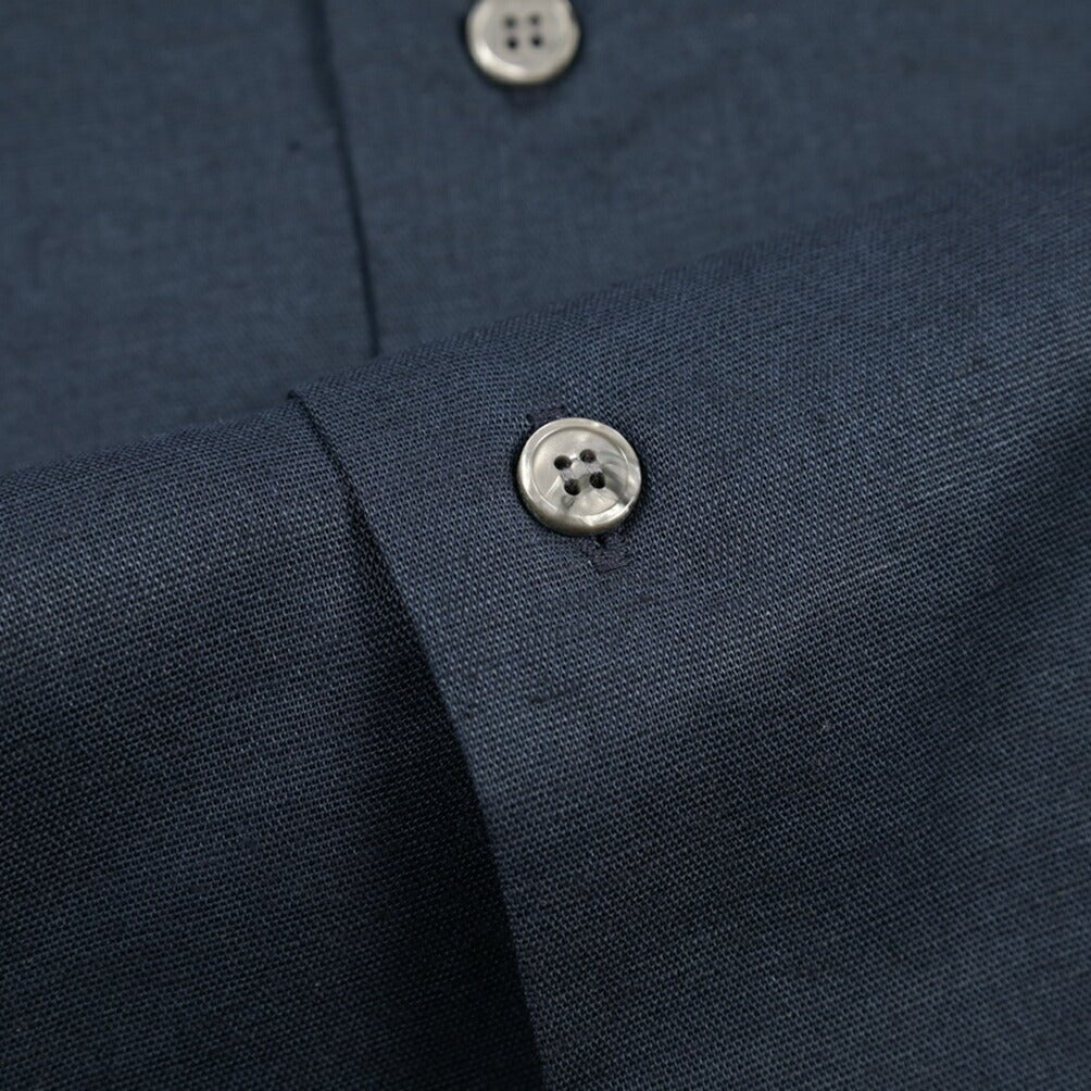 26SS ORIAN リネン混コットン ホリゾンタルカラードレスシャツ / Vintage Classic A. ネイビー 38 | GUARDAROBA MILANO OFFICIAL STORE
