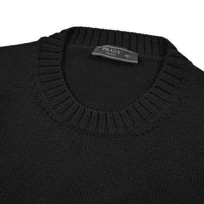 26SS PRADA GIROCOLLO ヴァージンウール100% トライアングルロゴニットセーター｜435841-46｜GUARDAROBA MILANO OFFICIAL STORE
