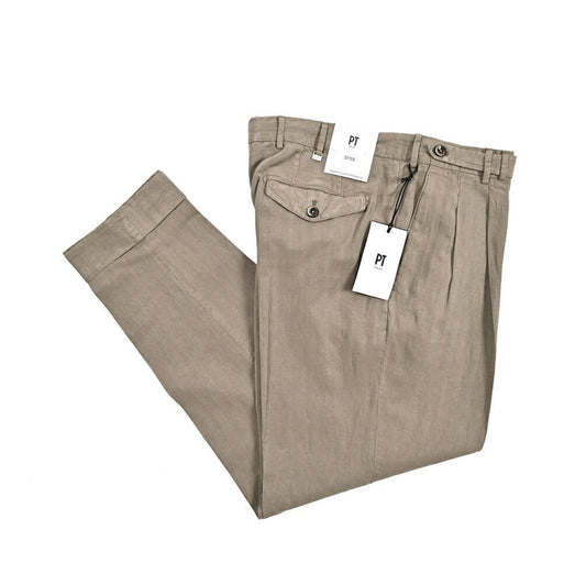 26SS PT TORINO CARROT FIT リヨセル混リネンコットン ツータックスラックス｜436449-44｜GUARDAROBA MILANO OFFICIAL STORE