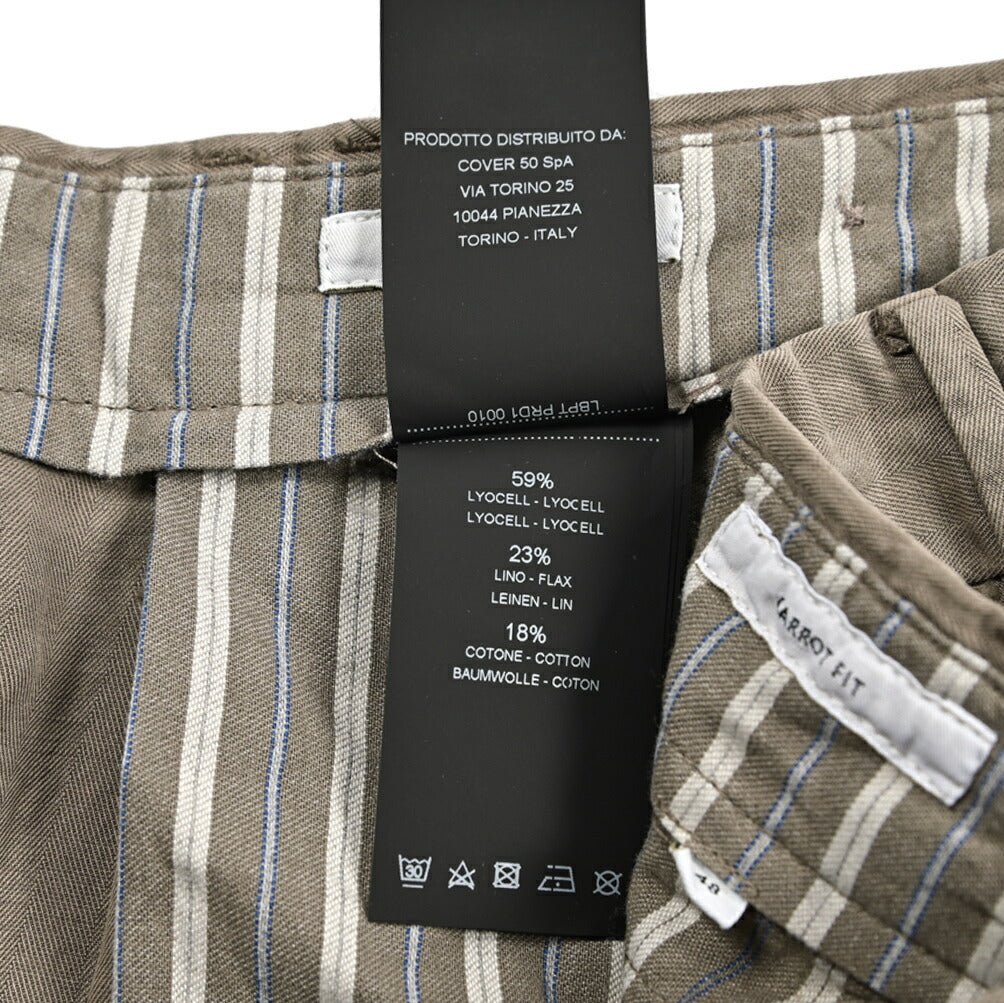 26SS PT TORINO CARROT FIT リヨセル混リネンコットン ツータックスラックス｜436449-44｜GUARDAROBA MILANO OFFICIAL STORE