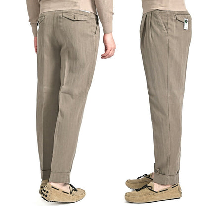 26SS PT TORINO CARROT FIT リヨセル混リネンコットン ツータックスラックス｜436449-44｜GUARDAROBA MILANO OFFICIAL STORE
