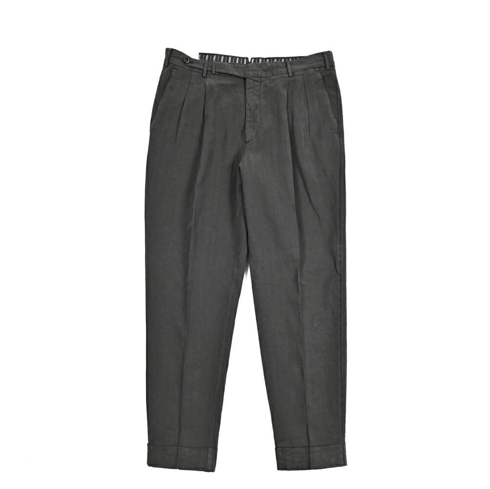26SS PT TORINO CARROT FIT リヨセル混リネンコットン ツータックスラックス｜436474-44｜GUARDAROBA MILANO OFFICIAL STORE
