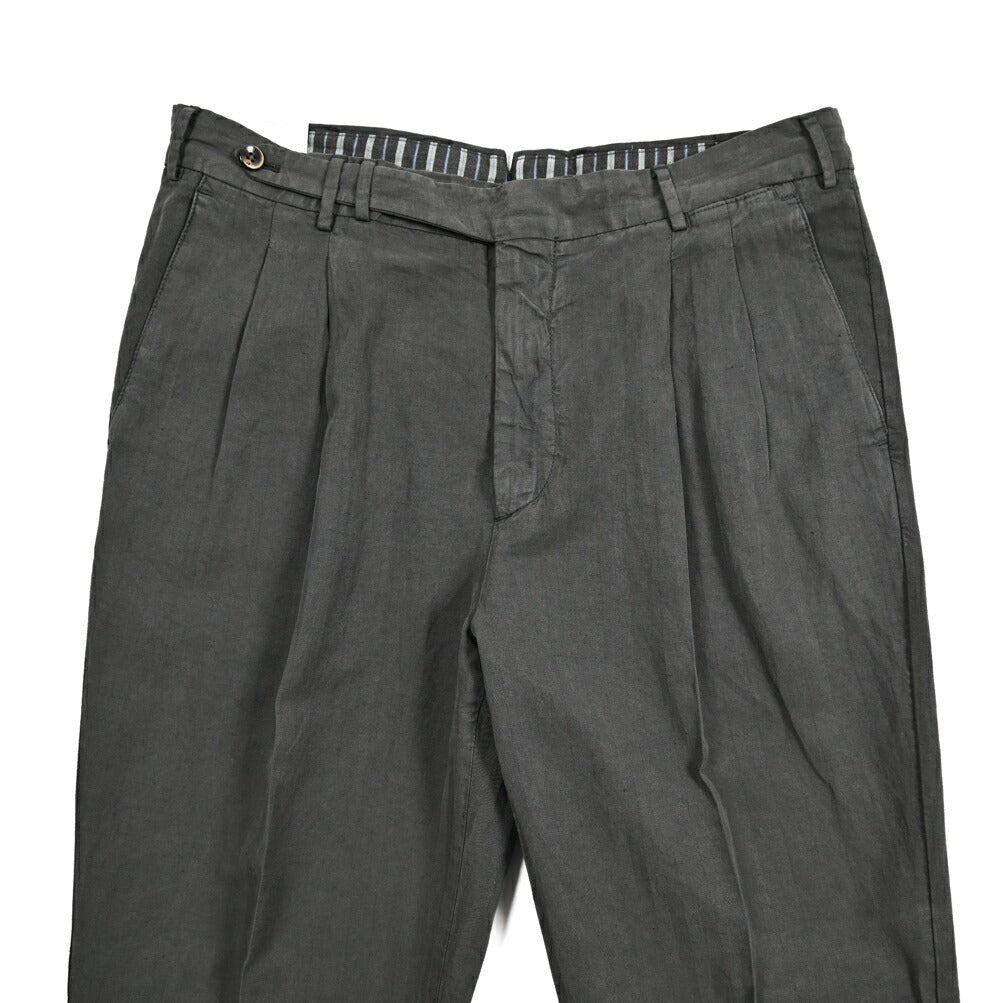 26SS PT TORINO CARROT FIT リヨセル混リネンコットン ツータックスラックス｜436474-44｜GUARDAROBA MILANO OFFICIAL STORE