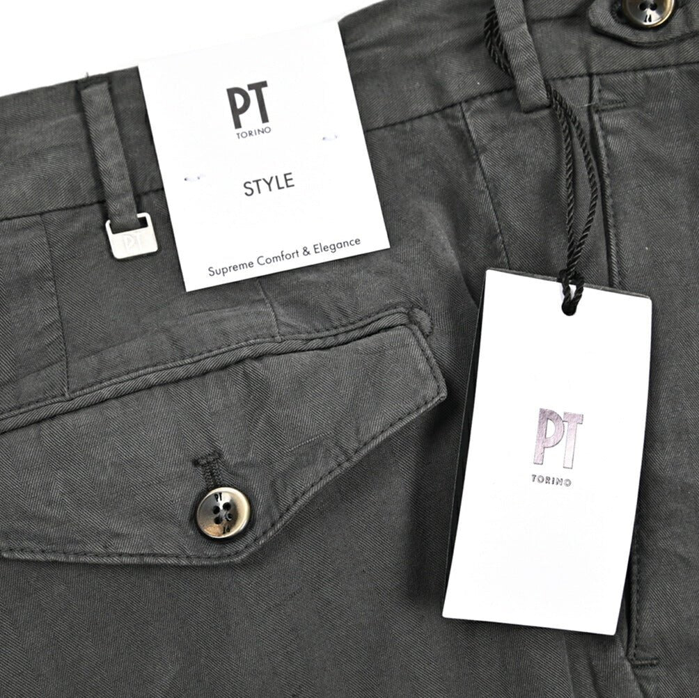 26SS PT TORINO CARROT FIT リヨセル混リネンコットン ツータックスラックス｜436474-44｜GUARDAROBA MILANO OFFICIAL STORE