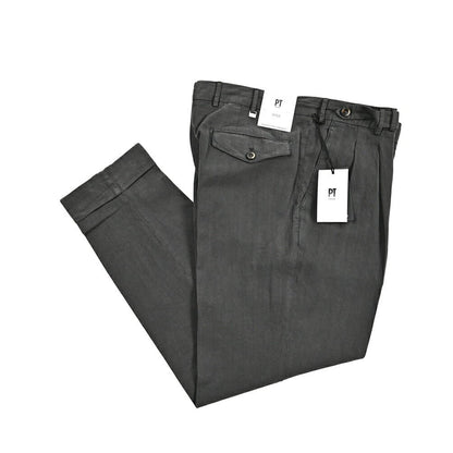 26SS PT TORINO CARROT FIT リヨセル混リネンコットン ツータックスラックス｜436474-44｜GUARDAROBA MILANO OFFICIAL STORE