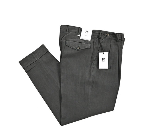 26SS PT TORINO CARROT FIT リヨセル混リネンコットン ツータックスラックス｜436474-44｜GUARDAROBA MILANO OFFICIAL STORE