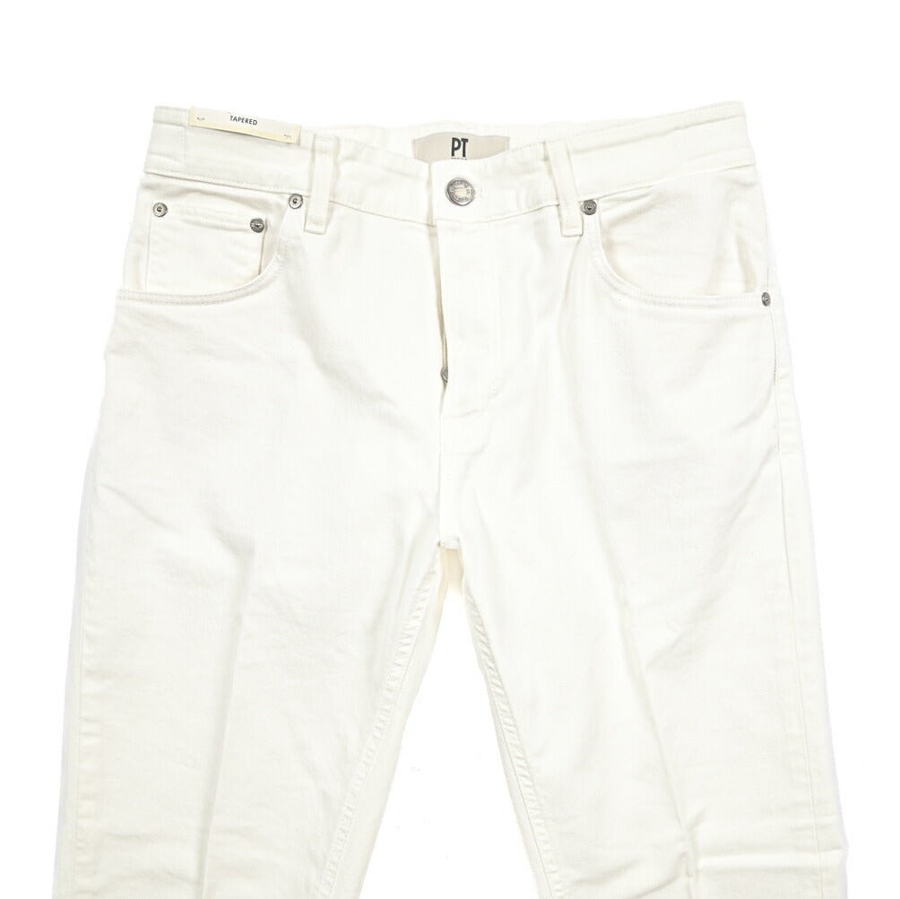 26SS PT TORINO DENIM "REGGAE" ストレッチデニム テーパードジーンズ ホワイト 28 | GUARDAROBA MILANO OFFICIAL STORE