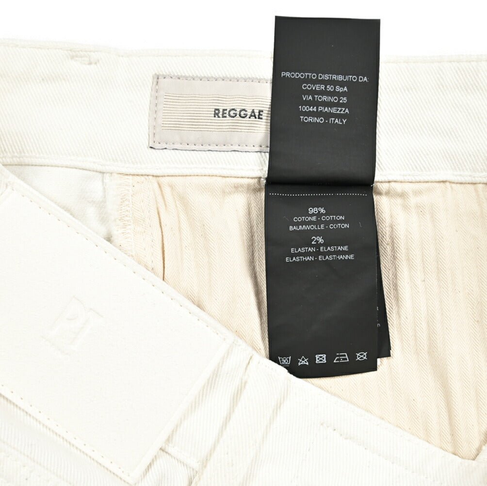 26SS PT TORINO DENIM "REGGAE" ストレッチデニム テーパードジーンズ ホワイト 28 | GUARDAROBA MILANO OFFICIAL STORE