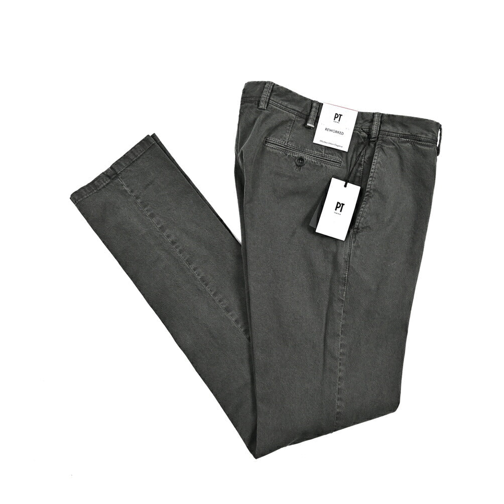 26SS PT TORINO ReWorked "E - SLIM FIT" ストレッチコットン ノータックスリムパンツ グレー 44 | GUARDAROBA MILANO OFFICIAL STORE