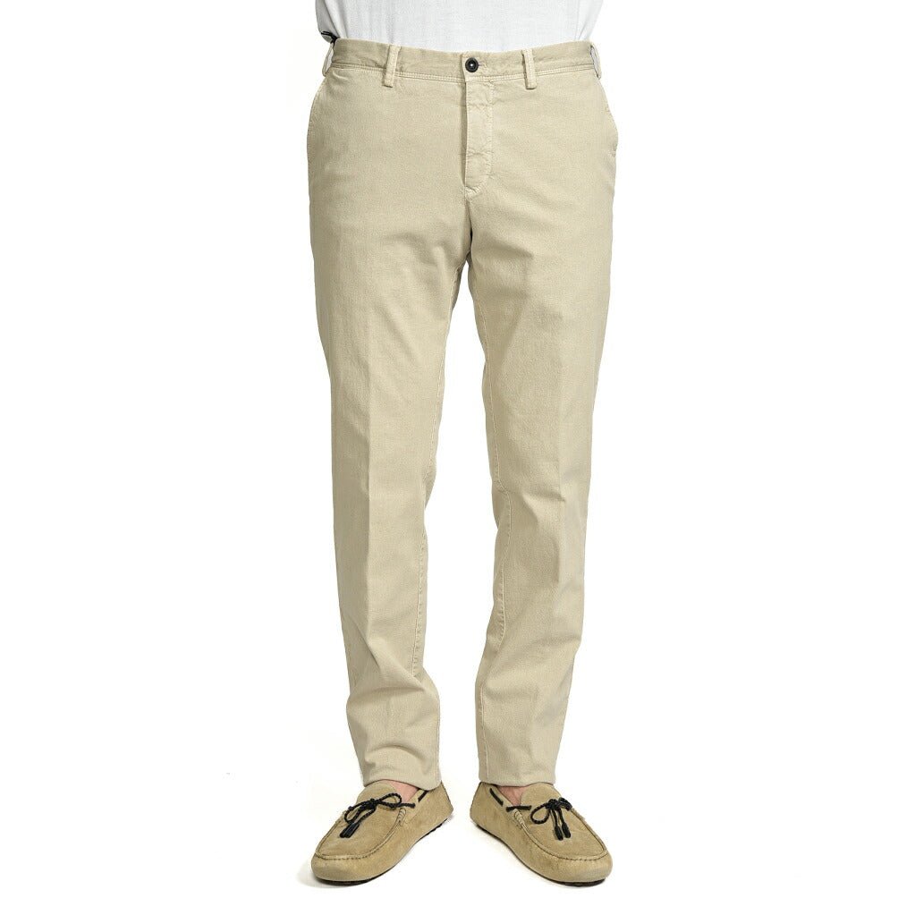 26SS PT TORINO ReWorked "E - SLIM FIT" ストレッチコットン ノータックスリムパンツ ベージュ 44 | GUARDAROBA MILANO OFFICIAL STORE