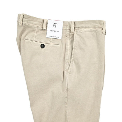 26SS PT TORINO ReWorked "E - SLIM FIT" ストレッチコットン ノータックスリムパンツ ベージュ 44 | GUARDAROBA MILANO OFFICIAL STORE
