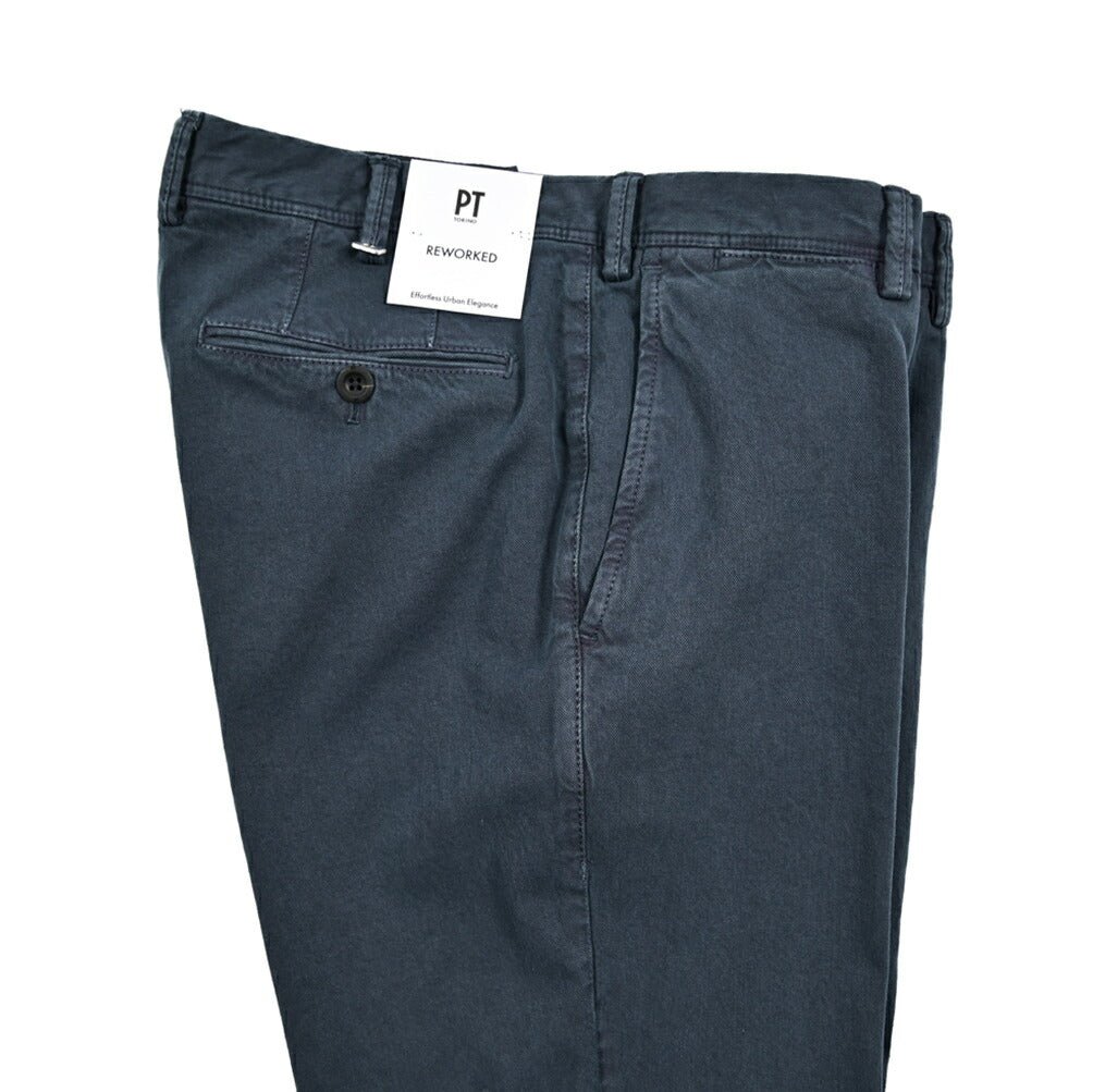 26SS PT TORINO ReWorked "E - SLIM FIT" ストレッチコットン ノータックスリムパンツ ネイビー 46 | GUARDAROBA MILANO OFFICIAL STORE