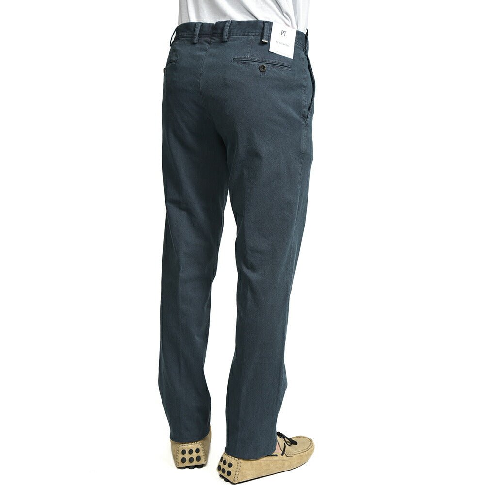 26SS PT TORINO ReWorked "E - SLIM FIT" ストレッチコットン ノータックスリムパンツ ネイビー 46 | GUARDAROBA MILANO OFFICIAL STORE