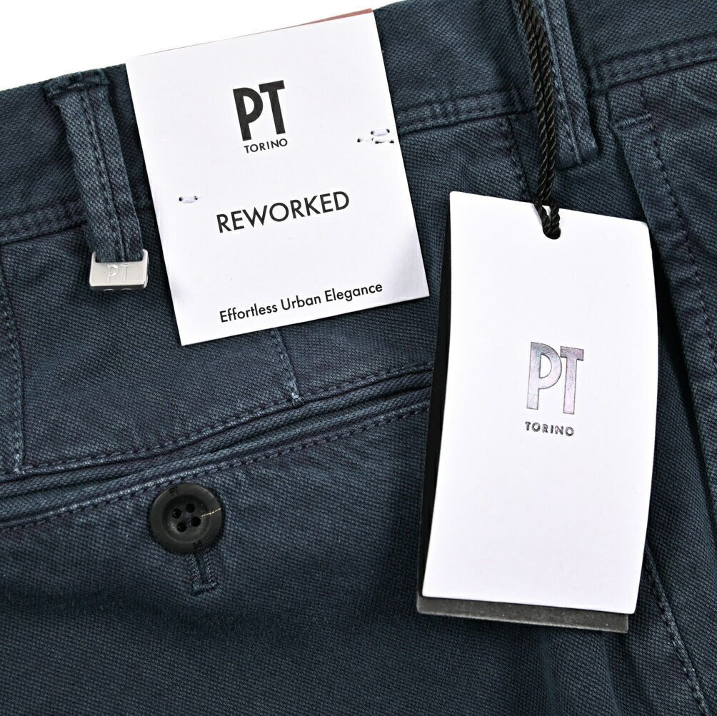 26SS PT TORINO ReWorked "E - SLIM FIT" ストレッチコットン ノータックスリムパンツ ネイビー 46 | GUARDAROBA MILANO OFFICIAL STORE