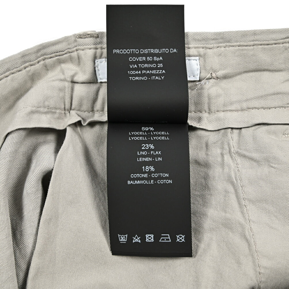26SS PT TORINO STYLE "CARROT FIT" リヨセル混リネン ツータックスラックス ライトグレー 44 | GUARDAROBA MILANO OFFICIAL STORE
