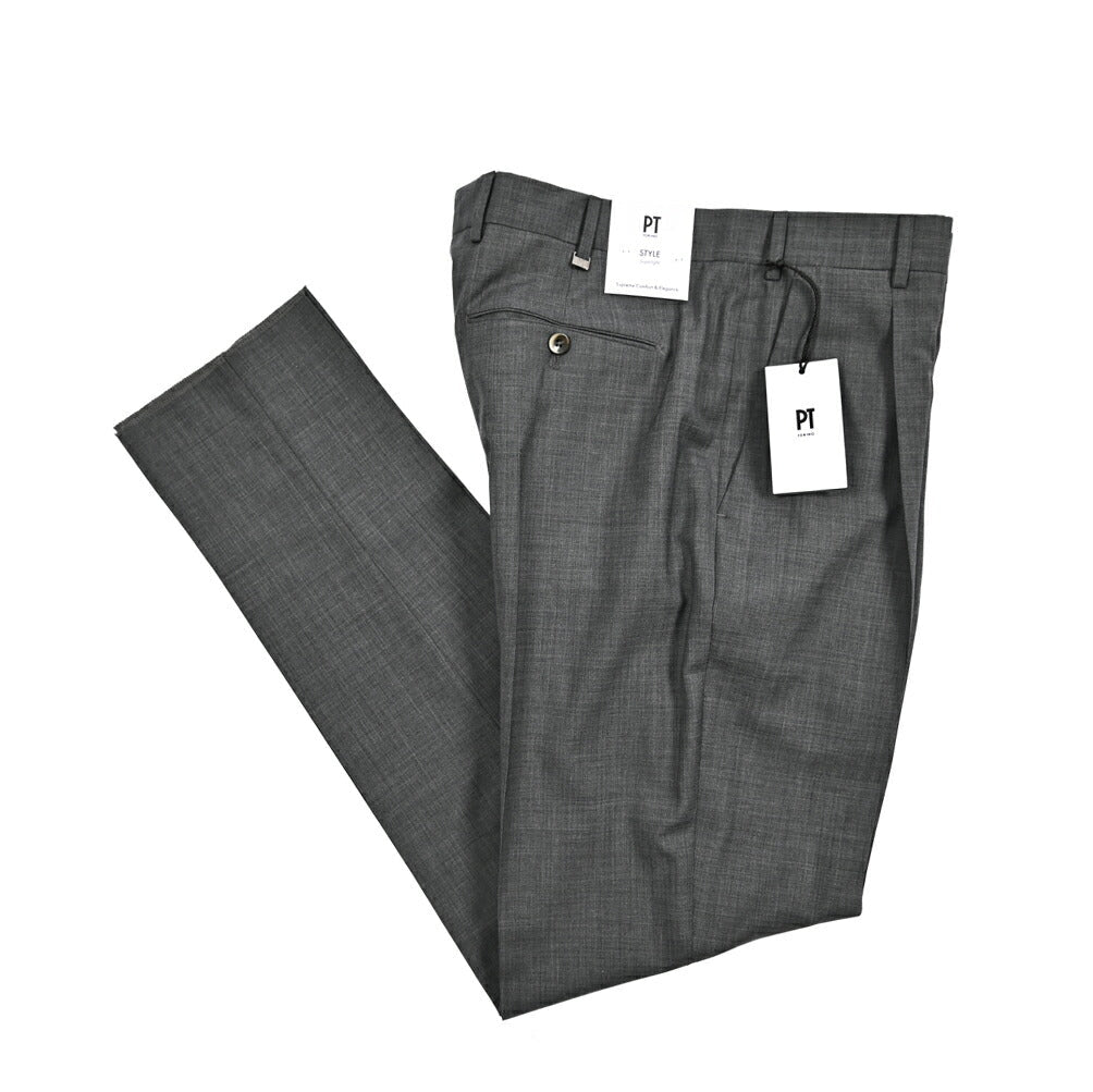 26SS PT TORINO Superlight UNION FIT SUPER 130'S ヴァージンウール100% ワンタックスラックス｜436424-44｜GUARDAROBA MILANO OFFICIAL STORE