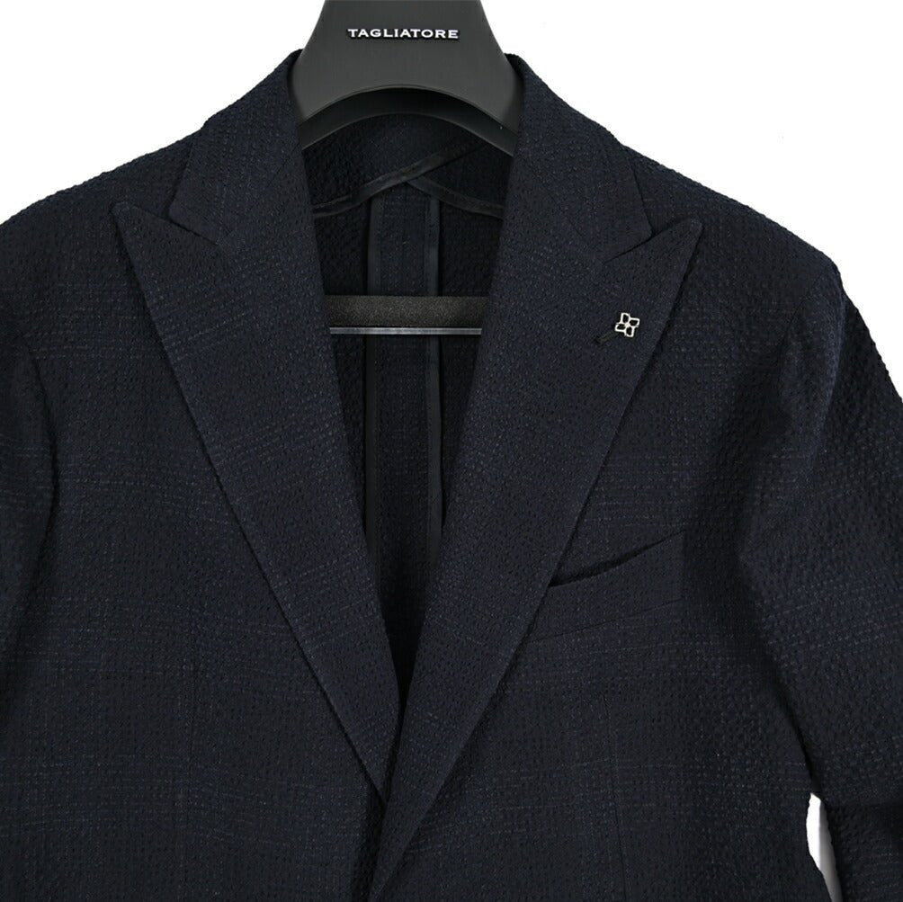 26SS TAGLIATORE "MONTECARLO" シアサッカーウール 2Bシングルテーラードスーツ｜436090-44｜GUARDAROBA MILANO OFFICIAL STORE