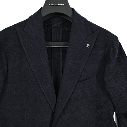 26SS TAGLIATORE "MONTECARLO" シアサッカーウール 2Bシングルテーラードスーツ｜436090-44｜GUARDAROBA MILANO OFFICIAL STORE