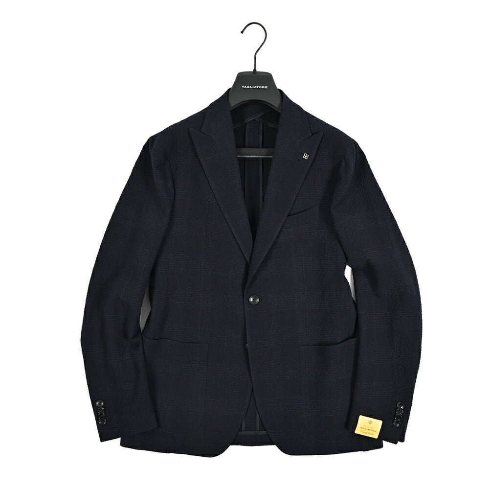 26SS TAGLIATORE "MONTECARLO" シアサッカーウール 2Bシングルテーラードスーツ｜436090-44｜GUARDAROBA MILANO OFFICIAL STORE