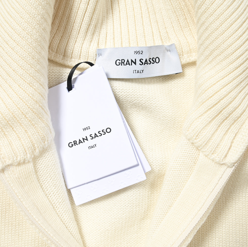 SALE｜GRAN SASSO グランサッソ / ヴァージンウール100% ハーフジップ