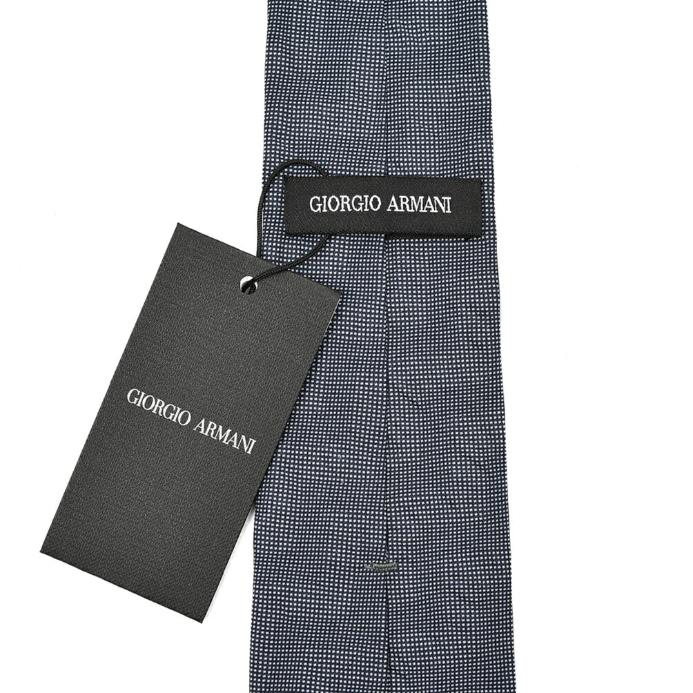【P20倍】SALE｜GIORGIO ARMANI コットン100% ピンドット柄ネクタイ シアサッカー