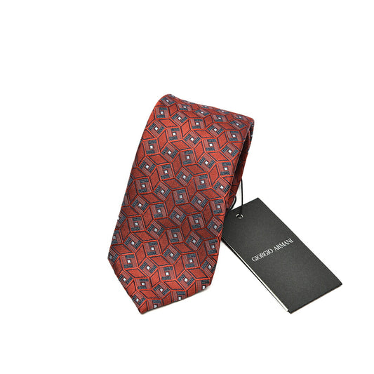 GIORGIO ARMANI シルク100% 幾何柄ネクタイ