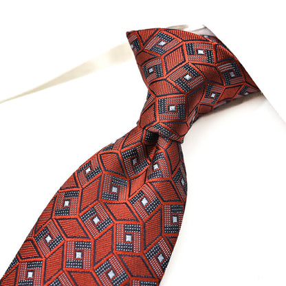 GIORGIO ARMANI シルク100% 幾何柄ネクタイ