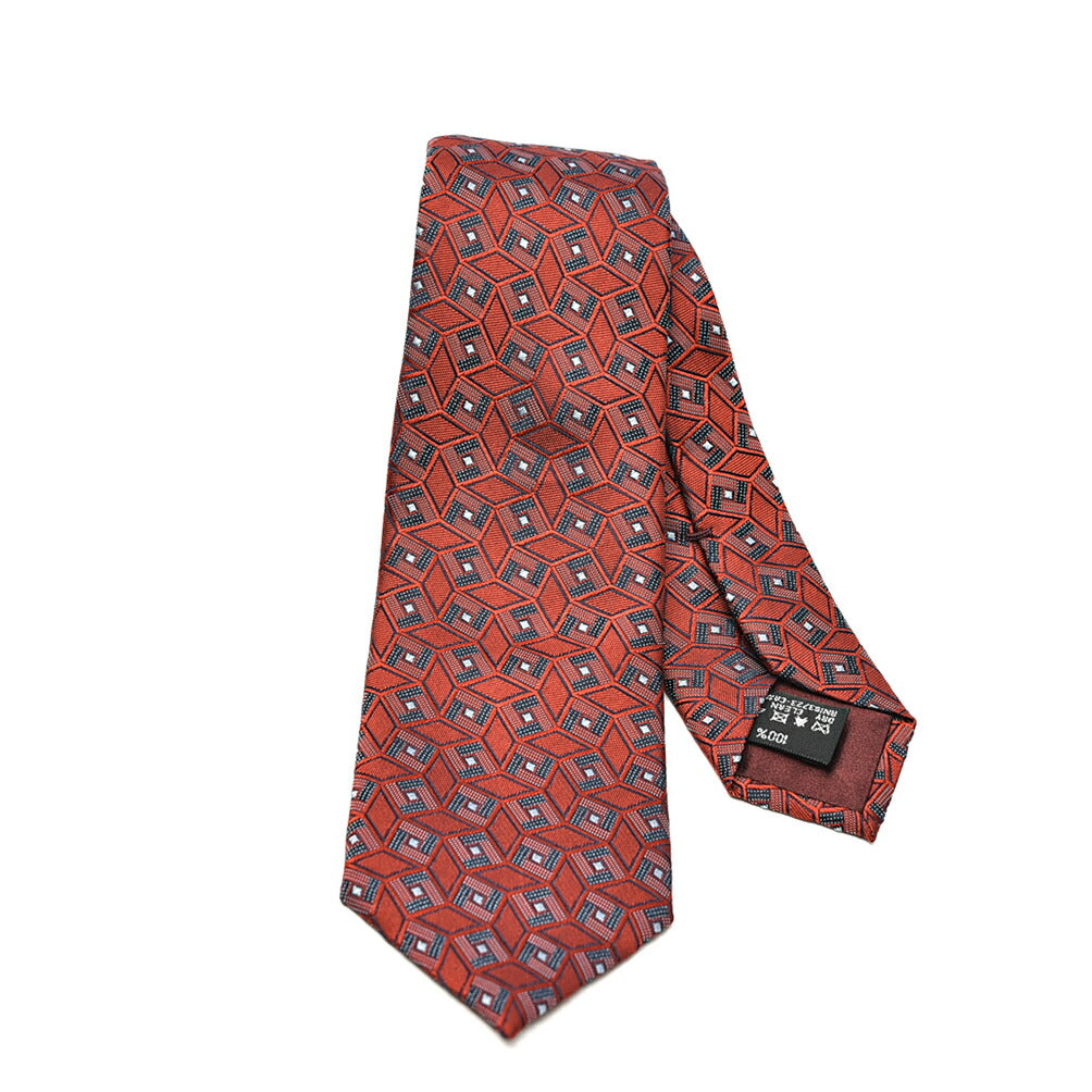 GIORGIO ARMANI シルク100% 幾何柄ネクタイ