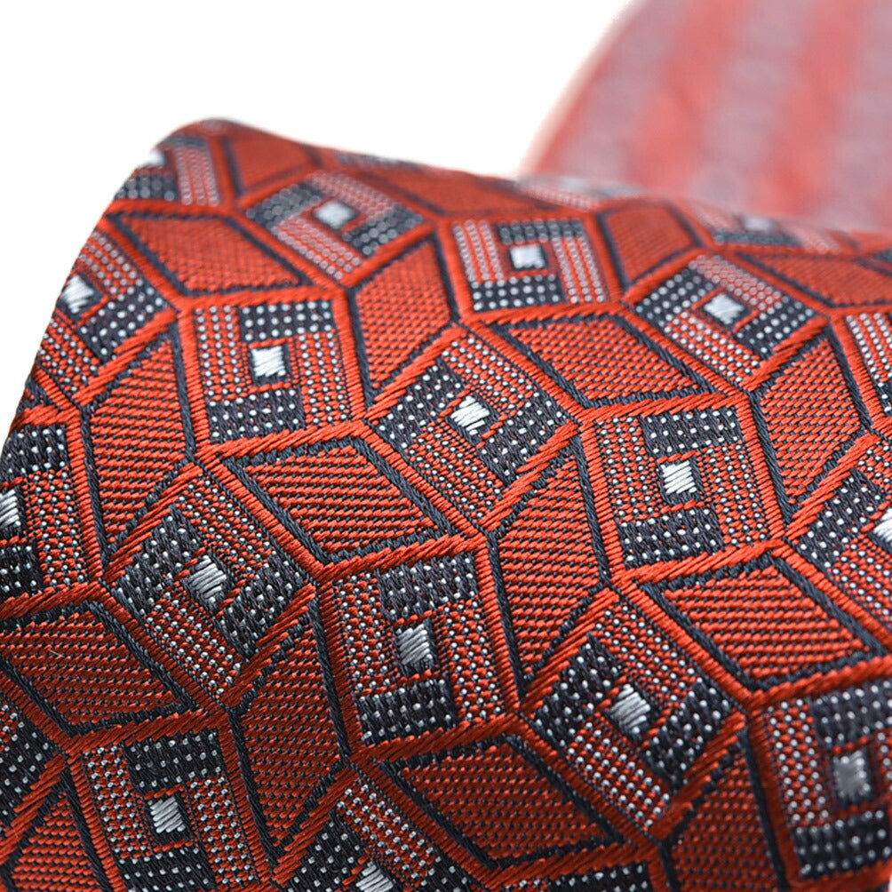 GIORGIO ARMANI シルク100% 幾何柄ネクタイ