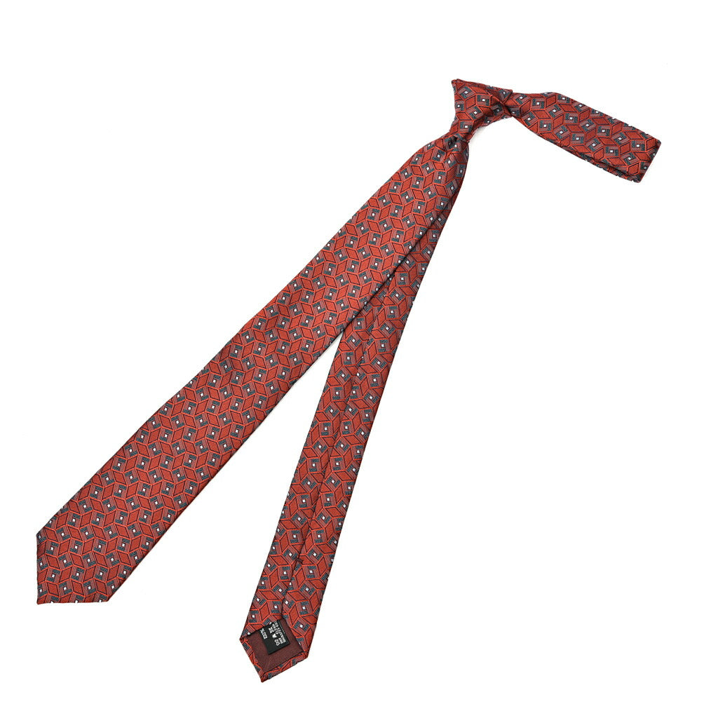 GIORGIO ARMANI シルク100% 幾何柄ネクタイ