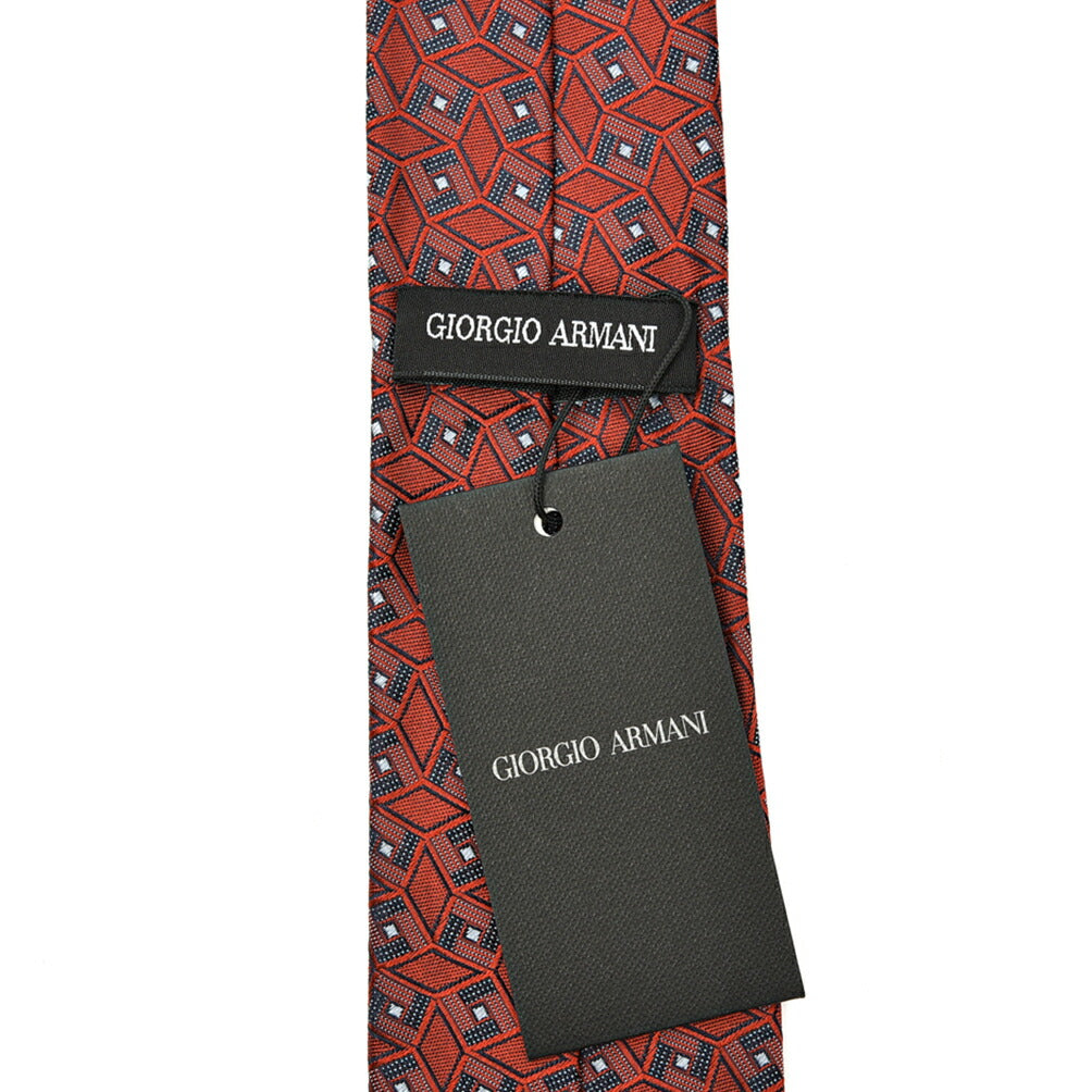 GIORGIO ARMANI シルク100% 幾何柄ネクタイ