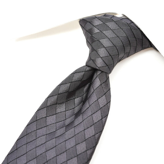 GIORGIO ARMANI  ポリエステルシルク アーガイルチェックネクタイ