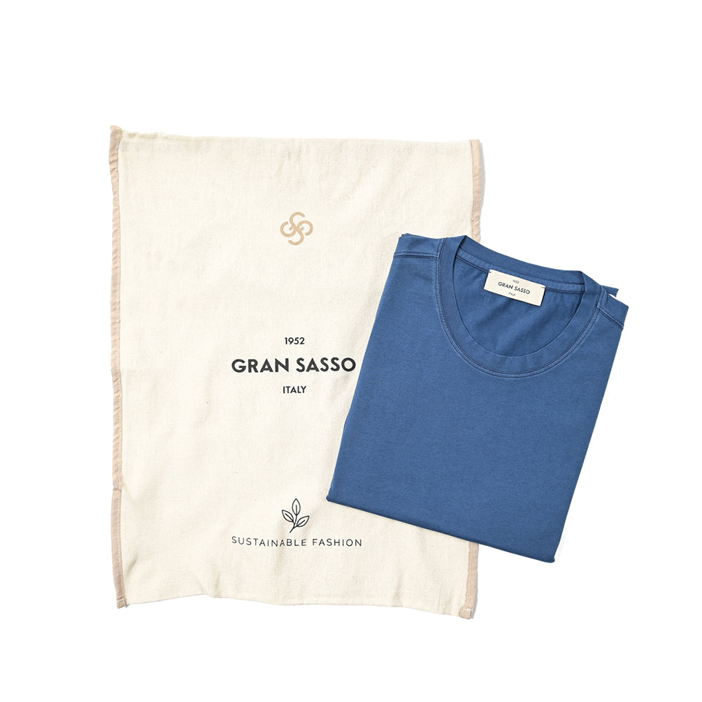 SALE｜GRAN SASSO VINTAGE オーガニックコットン100% クルーネック半袖Tシャツ