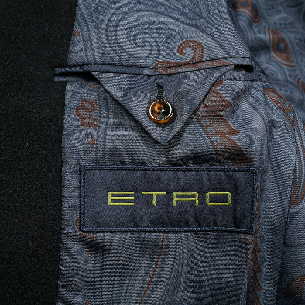 ETRO ウールカシミヤ 3Bシングルチェスターコート