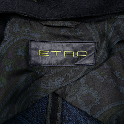 ETRO ボア襟シングルトレンチコート