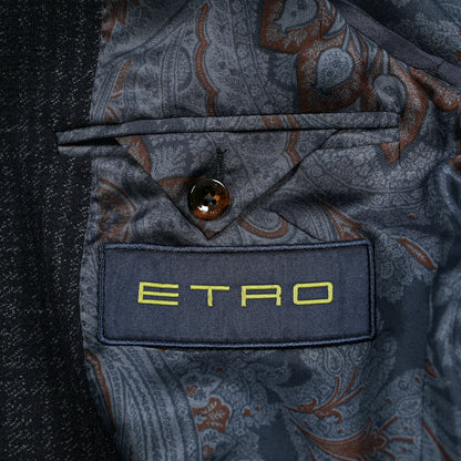 ETRO シルク100% 2Bシングルテーラードジャケット