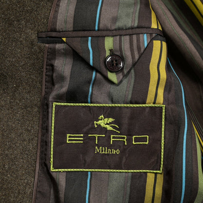 ETRO ウールカシミヤ 2Bシングルチェスターコート