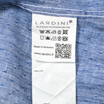 FINAL SALE｜LARDINI リネン100% ラウンドカラーシャツ