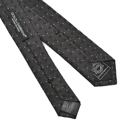 DOLCE & GABBANA シルク100% 小紋柄ネクタイ(ナロータイ)