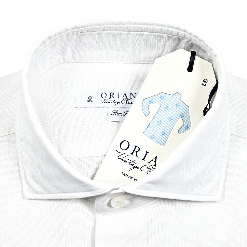 SALE｜24-25AW ORIAN Vintage Classic コットン100% ホリゾンタルカラードレスシャツ