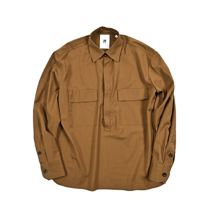 PT TORINO ヴァージンウール100% プルオーバーシャツ