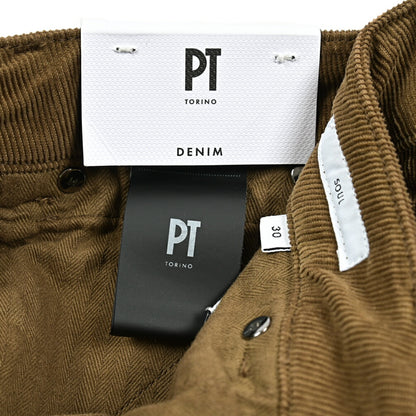 SALE｜PT TORINO DENIM SOUL(SLIM FIT) ストレッチコットン 細畝コーデュロイ5ポケットパンツ / PT05